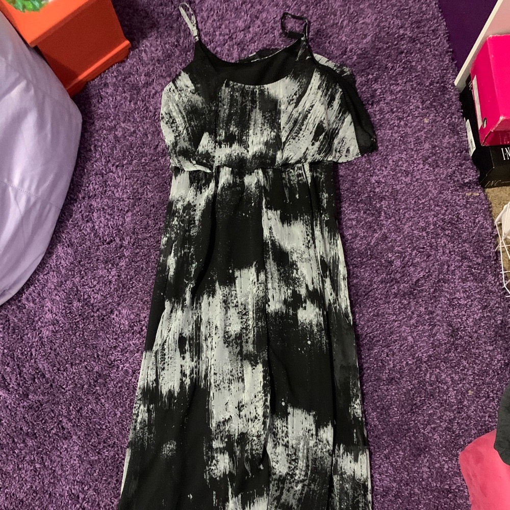 Black and White Faded Glory Maxi Dress